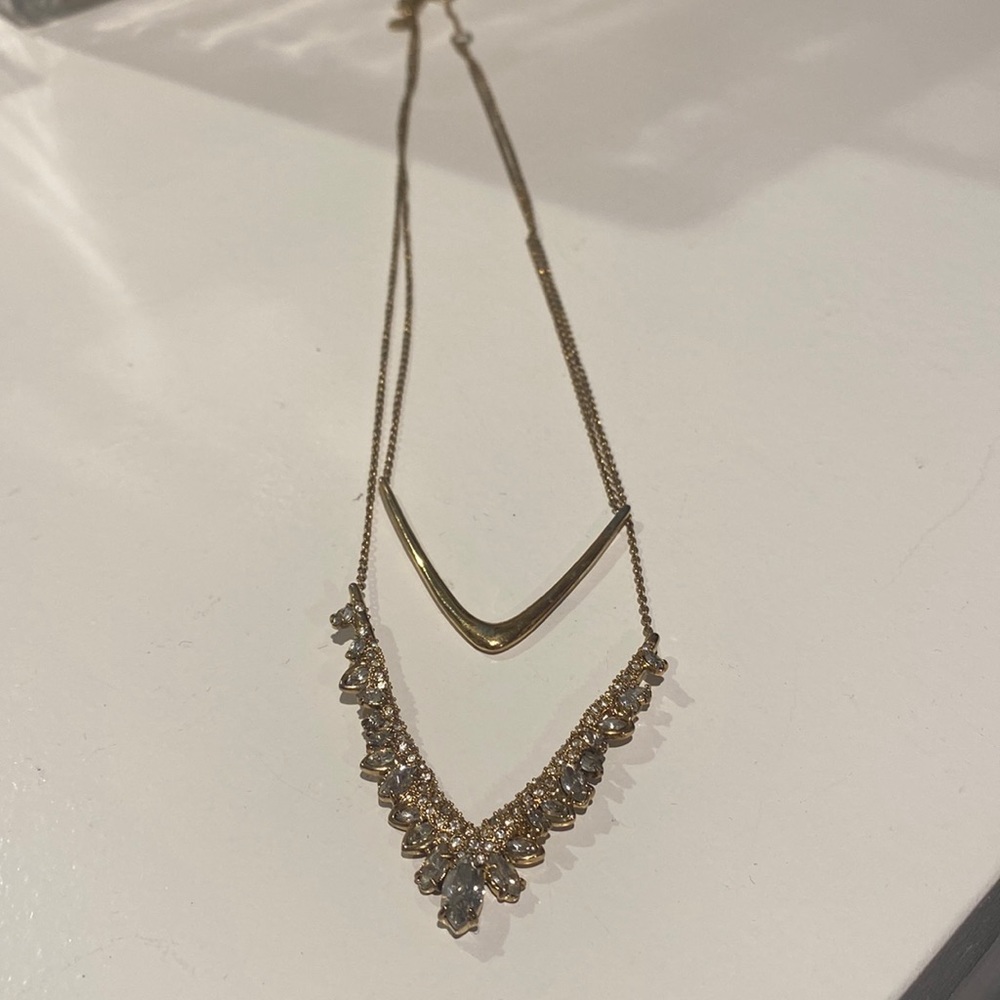Alexis Bittar layered Swarovski crystal necklace